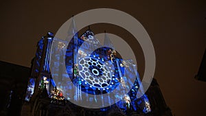 Chartres cathedral light show