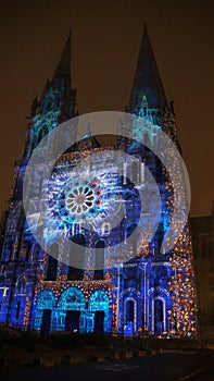 Chartres cathedral light show