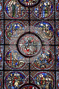 Chartres - Cathedral, stained glass window