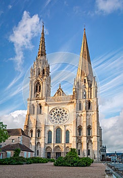 Chartres Cathedral on a sunny day photo