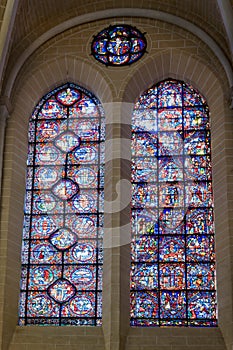 Stained-glass windows in Chartres Cathedral