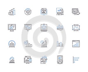 Charts and diagrams outline icons collection. Charts, Diagrams, Graphs, Maps, Plots, Figures, Tables vector and