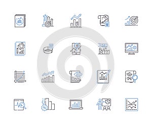 Charts and diagrams outline icons collection. Charts, Diagrams, Graphs, Maps, Plots, Figures, Tables vector and photo