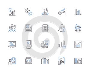 Charts and diagrams outline icons collection. Charts, Diagrams, Graphs, Maps, Plots, Figures, Tables vector and photo