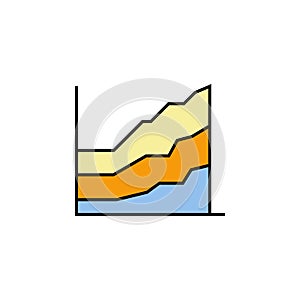 Charts finance chart outline icon. Element of finance illustration icon. signs, symbols can be used for web, logo