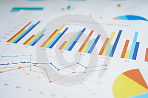 Charts Graphs paper. Financial development, Banking Account, Statistics, Investment Analytic research data economy, Stock exchange