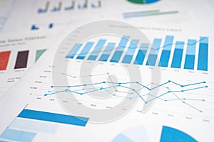 Charts Graphs paper. Financial development, Banking Account, Statistics, Investment Analytic research data economy, Stock exchange