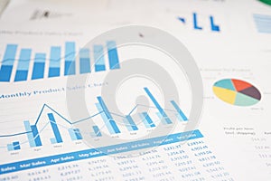 Charts Graphs paper. Financial development, Banking Account, Statistics, Investment Analytic research data economy, Stock exchange