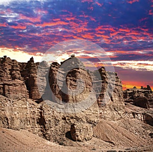 Charyn canyon in Kazakhstan