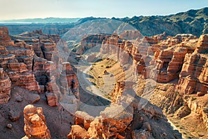 Charyn Canyon in South East Kazakhstan, taken in August 2018 taken in hdr photo