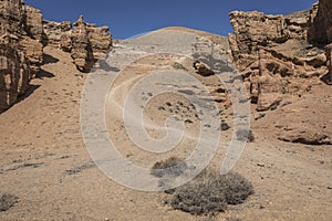 Charyn Canyon and the Valley of Castles, National park, Kazakhstan.