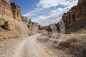 Charyn Canyon and the Valley of Castles, National park, Kazakhstan.