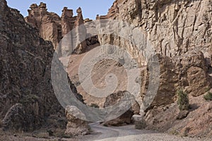 Charyn Canyon and the Valley of Castles, National park, Kazakhstan.