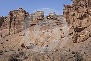 Charyn Canyon and the Valley of Castles, National park, Kazakhstan.