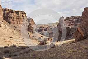 Charyn Canyon and the Valley of Castles, National park, Kazakhstan.