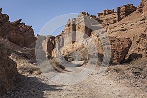 Charyn Canyon and the Valley of Castles, National park, Kazakhstan.