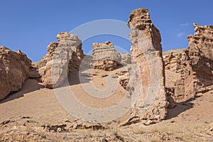 Charyn Canyon and the Valley of Castles, National park, Kazakhstan.