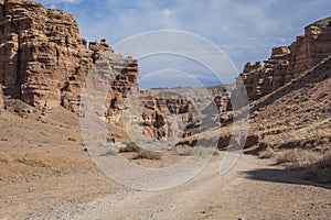 Charyn Canyon and the Valley of Castles, National park, Kazakhstan.