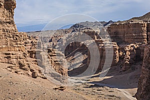 Charyn Canyon and the Valley of Castles, National park, Kazakhstan.