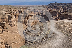 Charyn Canyon and the Valley of Castles, National park, Kazakhstan.