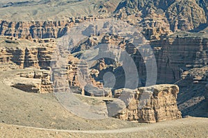 Charyn Canyon and the Valley of Castles, National park, Kazakhstan.