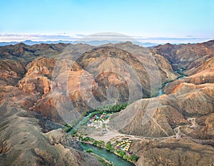 Charyn river in Charyn Canyon National Park, Kazakhstan