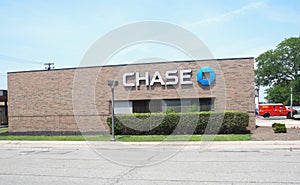 The Chase Bank building in Belleville, Michiganfinance,