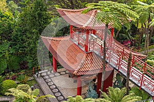 Chashitsu Japan Monte Palace tropican garden. Funchal, Madeira island, Portugal