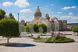 Chashmai Ayub mausoleum and sacred spring in Bukhara in Uzbekistan. Concept tourism, journey