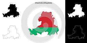 Chashniki outline map