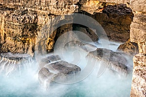 Chasm of Hellâ€™s Mouth (In Portuguese Boca do Inferno) located in the city of Cascais