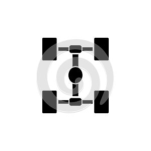 Chassis Car Suspension Flat Vector Icon photo