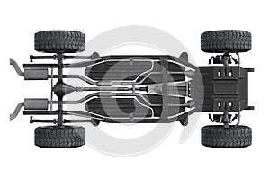 Chassis frame underbody, bottom view