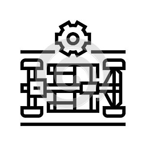 chassis selection car line icon vector illustration
