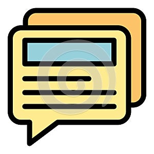 Chat actualization icon color outline vector