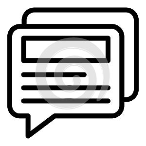 Chat actualization icon, outline style photo