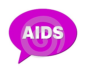 Conversation AIDS Colored Cloud Message