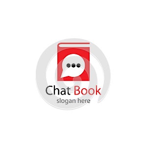 Chat Book logo template