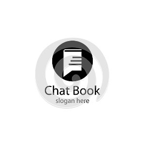 Chat Book logo template