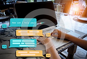 Chat bot assistant for future. photo