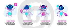 Chat bot banners set. Future marketing innovation photo
