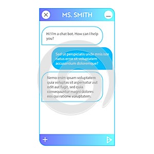 Chatbot window interface.