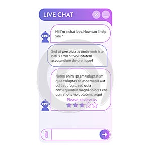 Chatbot window interface.