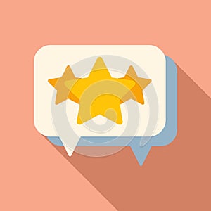 Chat brand icon flat vector. Social media