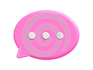 Chat Bubble 3d icon vector. Bubble talks speech bubbles, dialogue, messenger shapes.