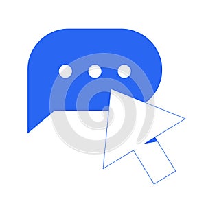 Chat bubble and click cursor 2D line object