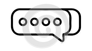 Chat Bubble with Dots, Message or Communication Icon, vector design Generative AI