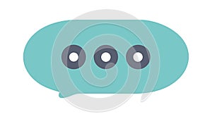 Chat Bubble with Dots, Messaging Communication, vector design Generative AI