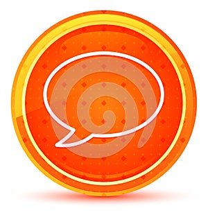 Chat bubble icon natural orange round button