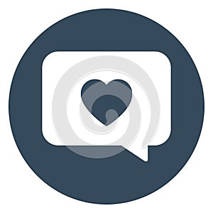 Chat bubble, love chat Isolated Vector icon which can easily modify or edit